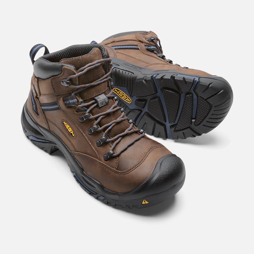 Botte de Travail Keen Homme Marron | Braddock Al Waterproof Mid (Steel Toe) | GFRDJ-3074